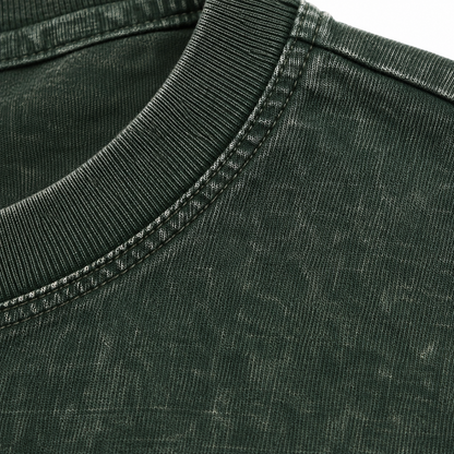 Yorkshire Terrier Dog Vintage T-shirt – forest-mist fabric close-up