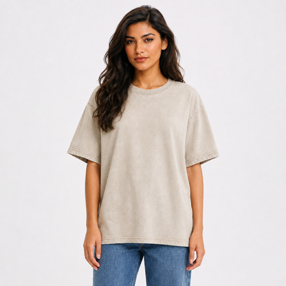 Yorkshire Terrier Dog Vintage T-shirt – off-white worn by a model