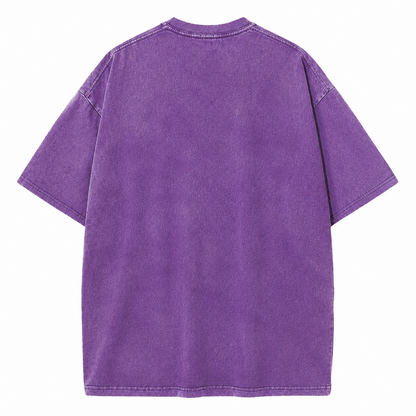 Yorkshire Terrier Dog Vintage T-shirt – purple back view