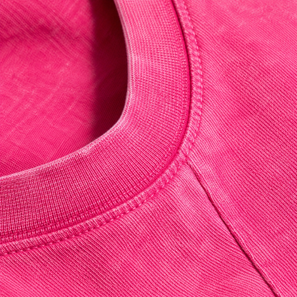 Yorkshire Terrier Dog Vintage Washed Tank – pink fabric close-up