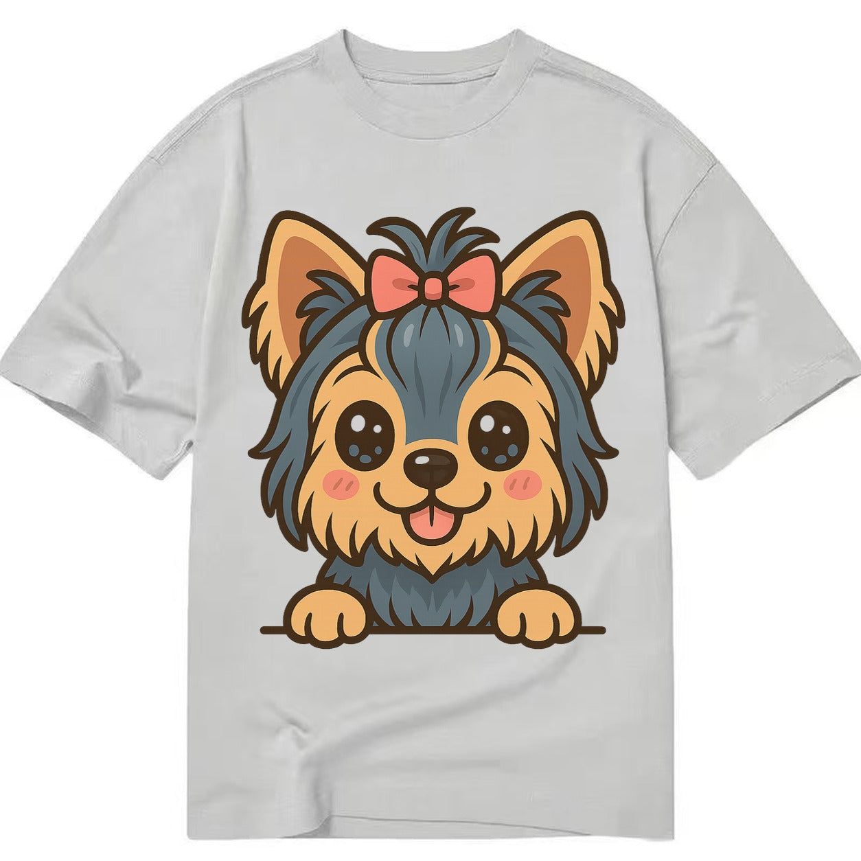 Yorkshire Terrier - Modern tiny dog logo - Classic T-shirt – Grey