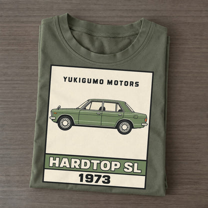 Yukigumo Hardtop Showa Speed Plates Classic T-shirt – Army Green