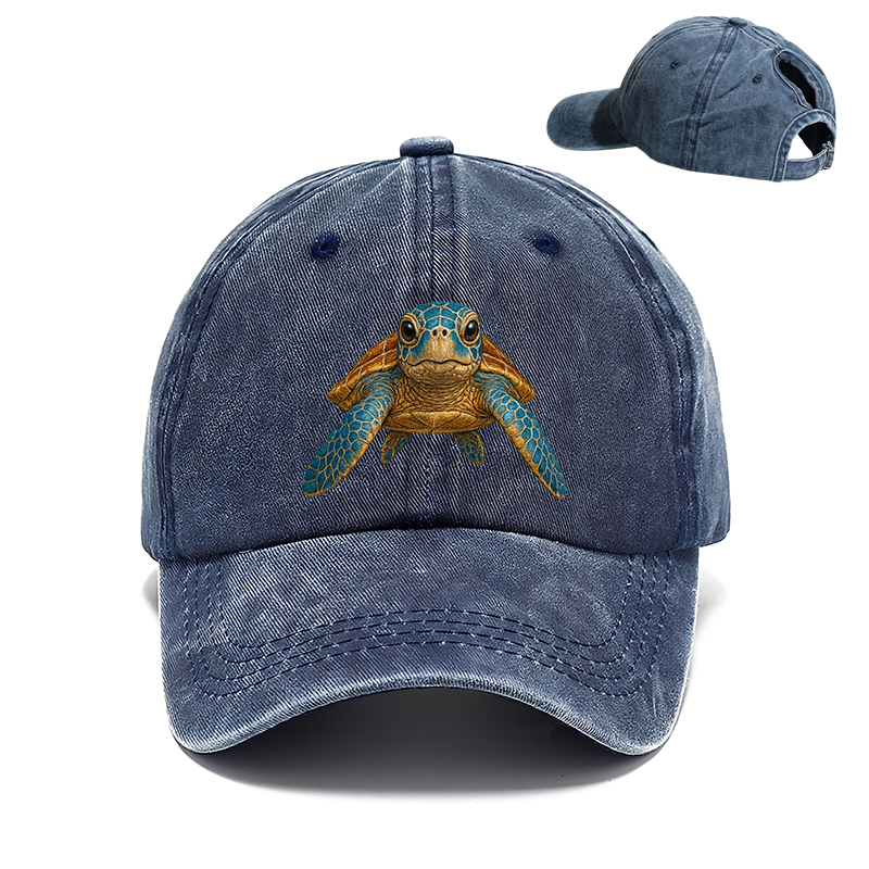 Sea Turtle Ponytail Baseball Cap