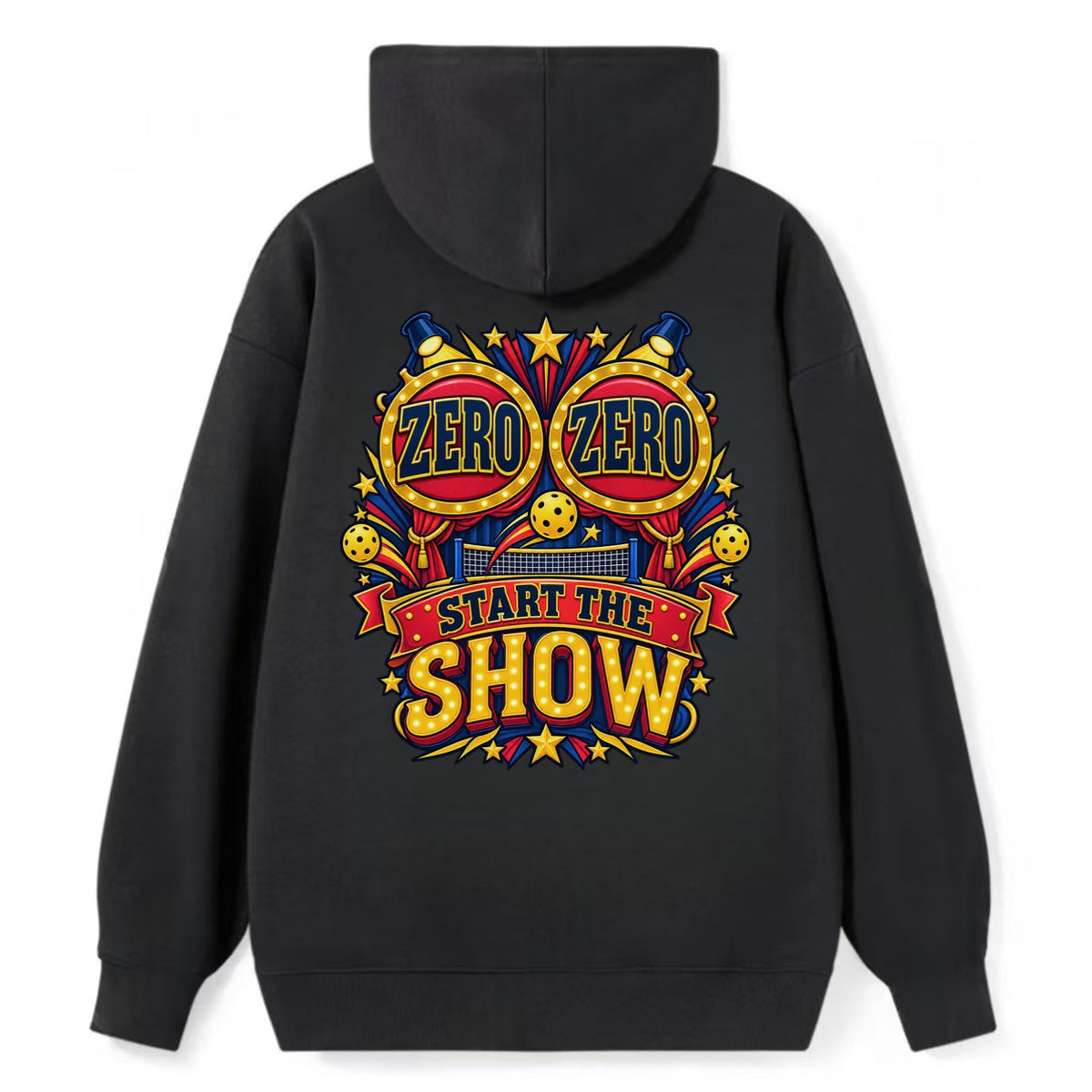 Zero Zero Start The Show Pickleball Life Classic Pullover Hoodie – Black