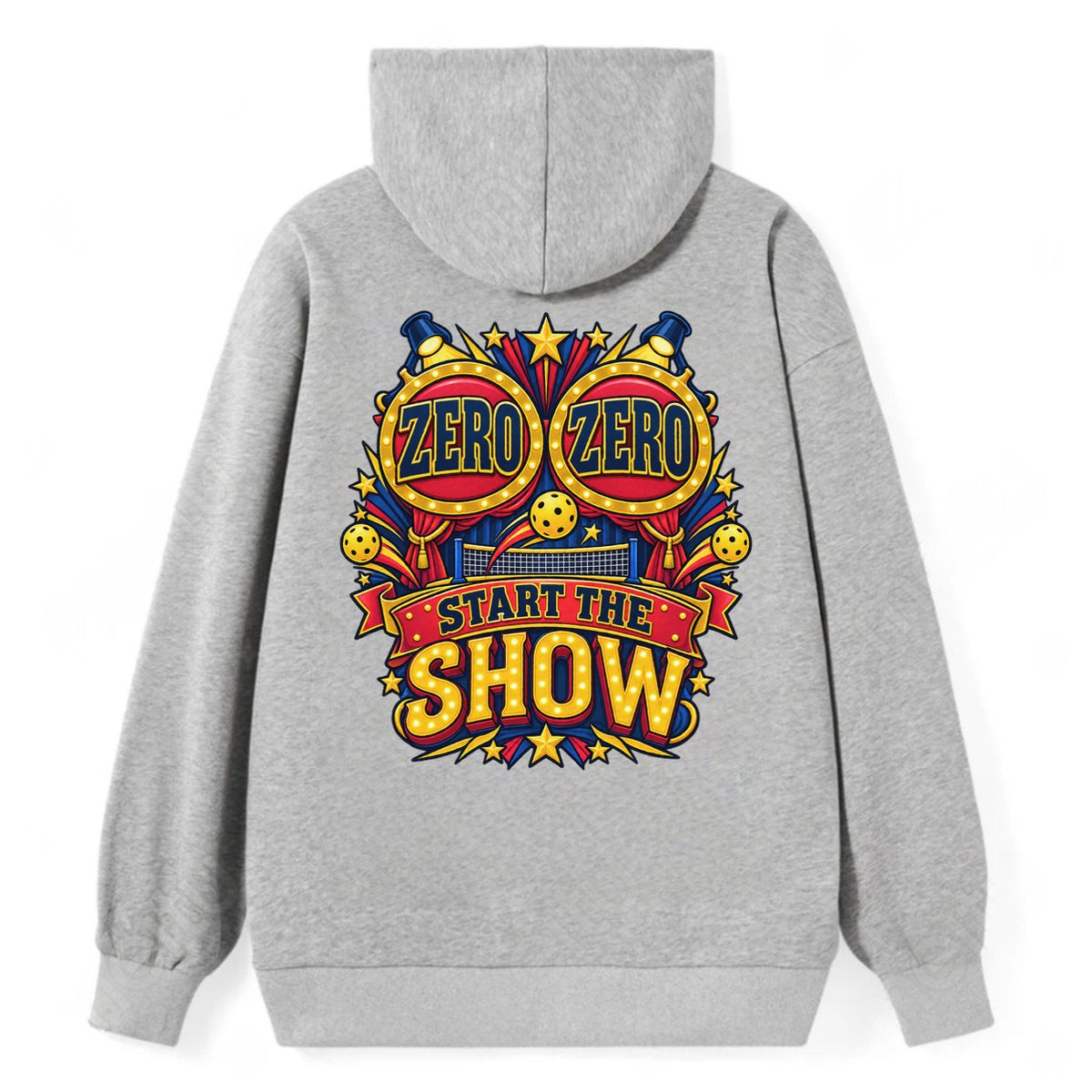 Zero Zero Start The Show Pickleball Life Classic Pullover Hoodie – Grey