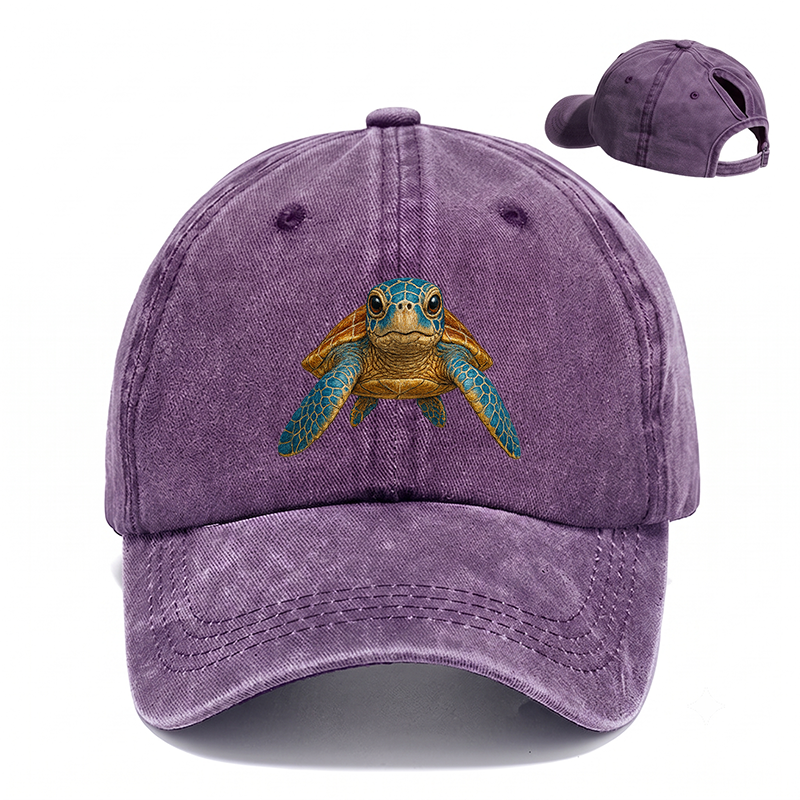 Sea Turtle Ponytail Baseball Cap