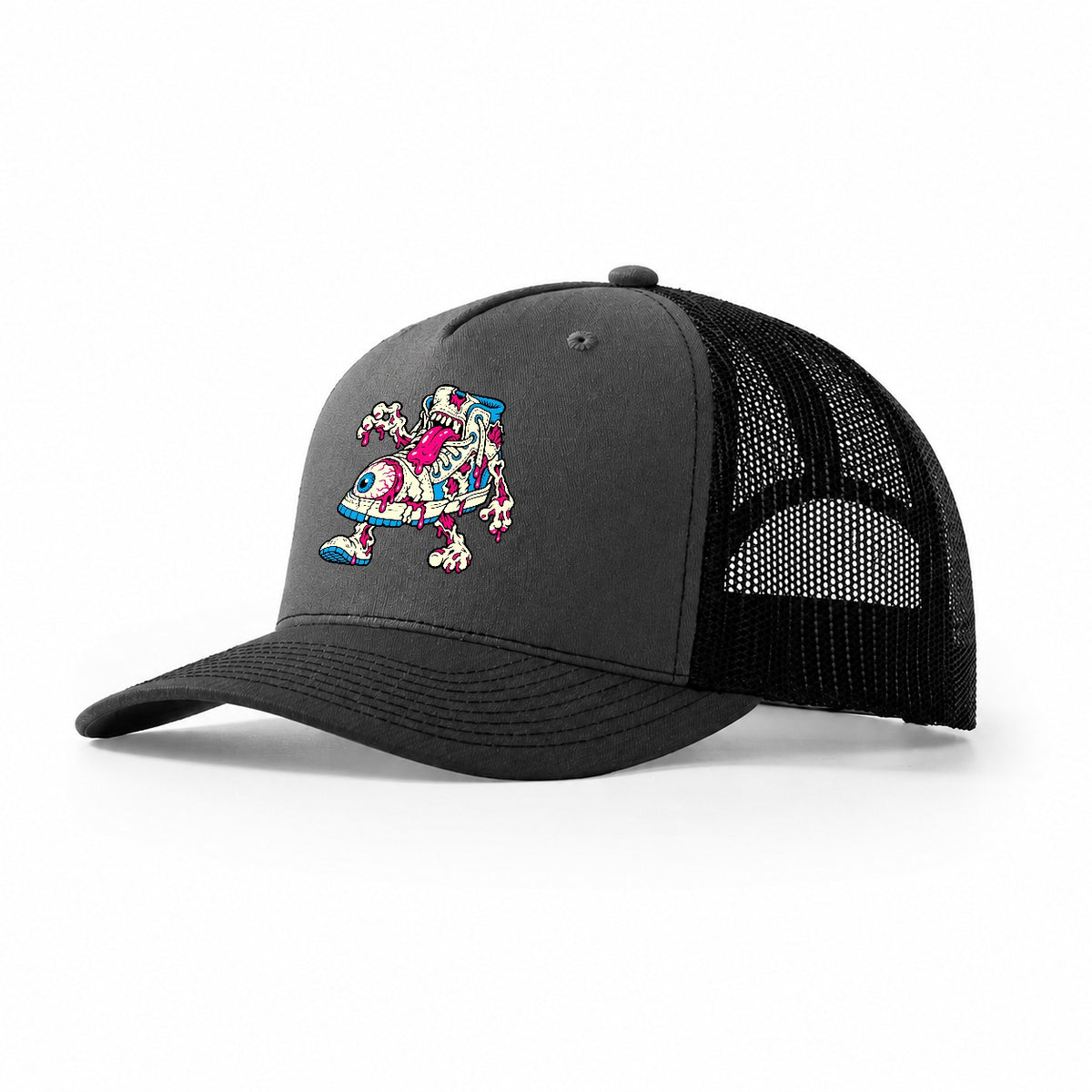 Zombie Sneaker Crazy Styles Trucker Hat – Dark Grey Black