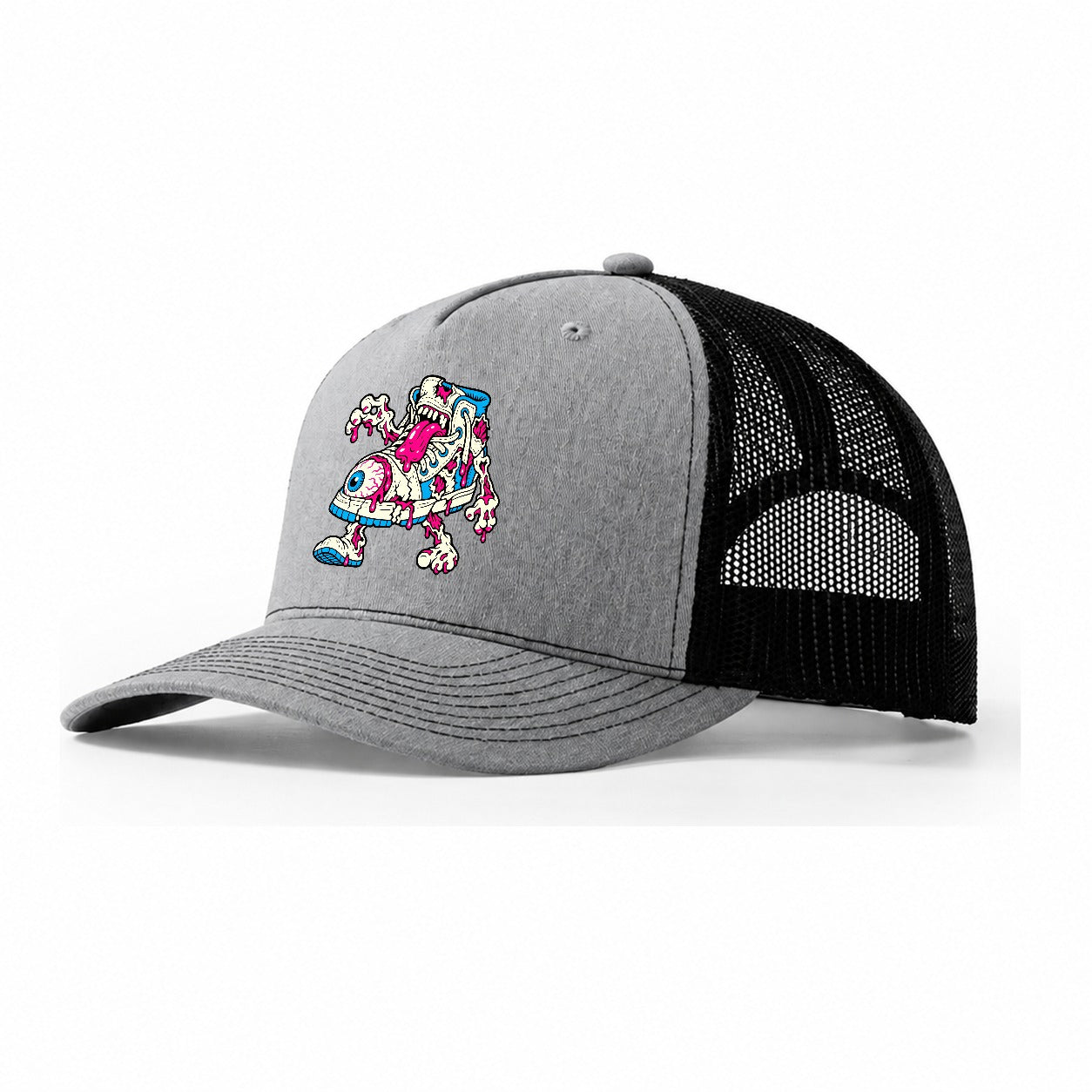 Zombie Sneaker Crazy Styles Trucker Hat – Sport Grey Black